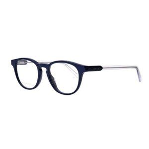 Authentic Gucci Eyeglasses GG0491O 004 Navy Clear Round Frames 49MM RX-ABLE